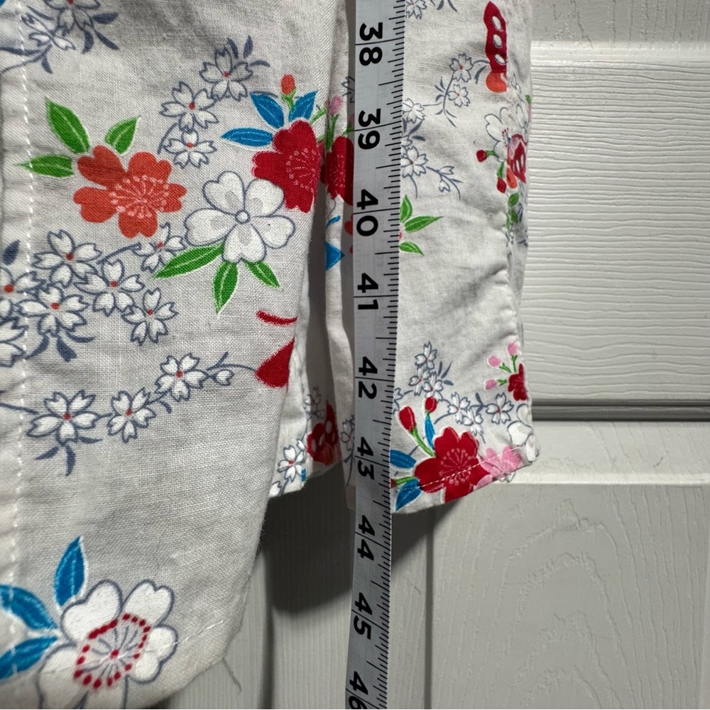 Ichi-Ban Japanese Cotton Kimono Robe – Butterfly Floral Print – Size LL (US L) - Picture 5 of 13
